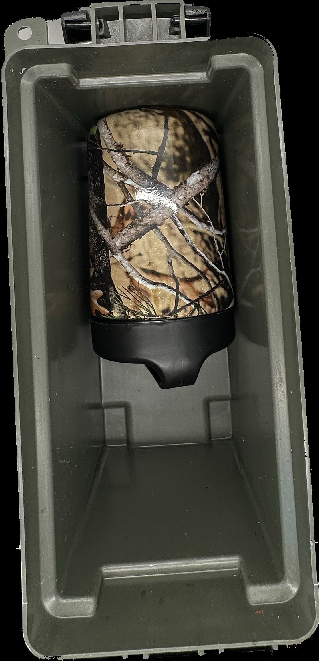 Custom Camo Ammo/Lunch/Tackle/Tool Box-.30 Caliber Size & 16 oz. Thermos
