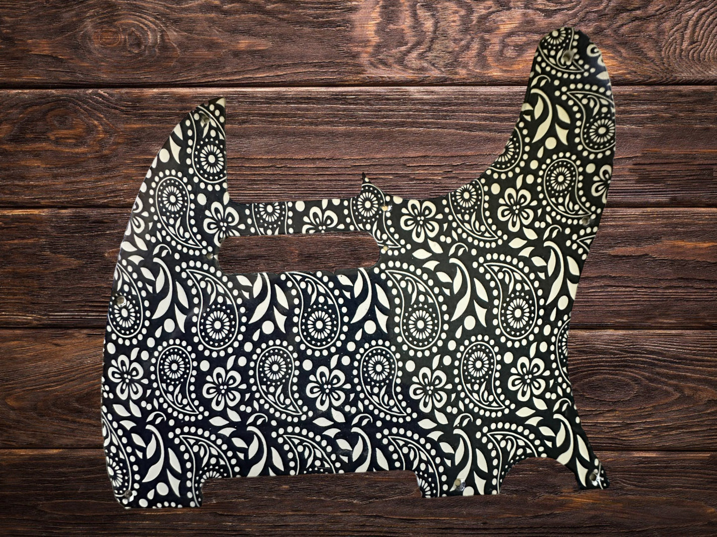 Custom Dark BLUE and paisley 8 hole Fender Telecaster Electric Guitar Pickguard