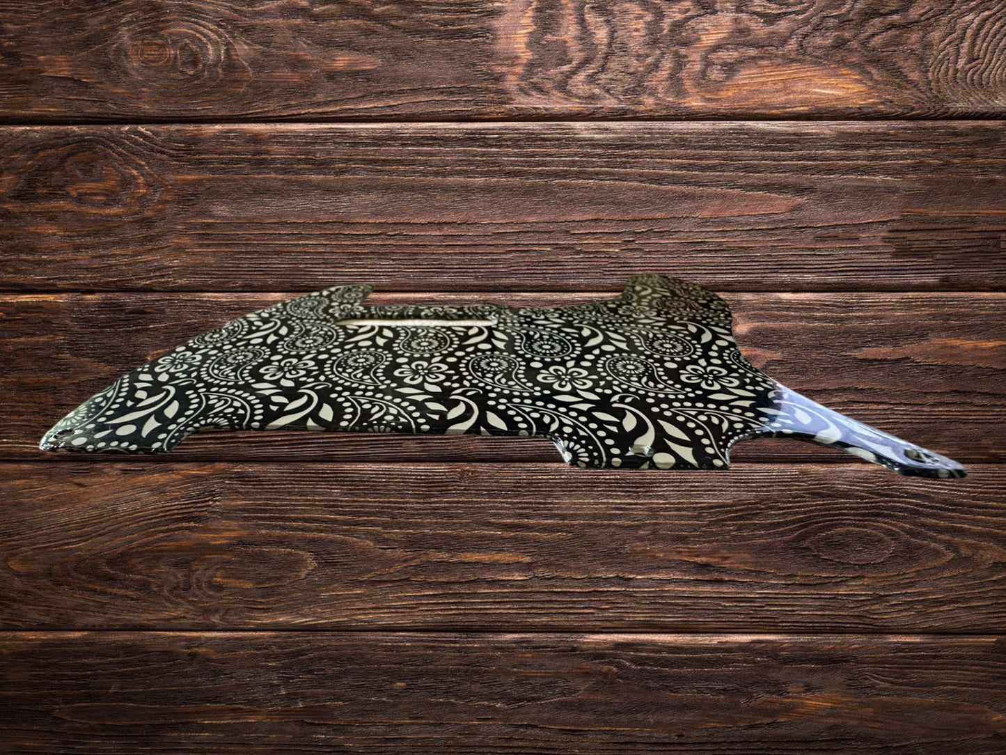Custom Dark BLUE and paisley 8 hole Fender Telecaster Electric Guitar Pickguard