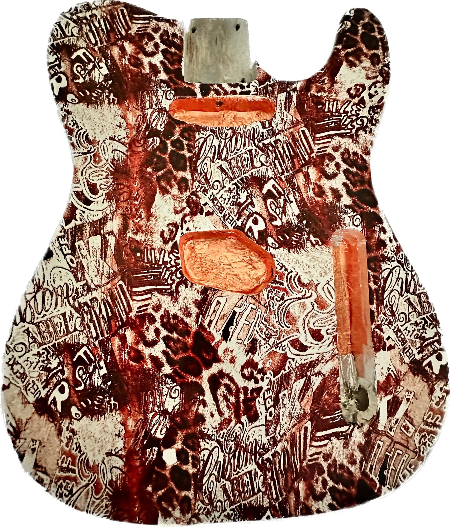 Fender Telecaster Body- Custom Leopard Print Body & Copper Hardware