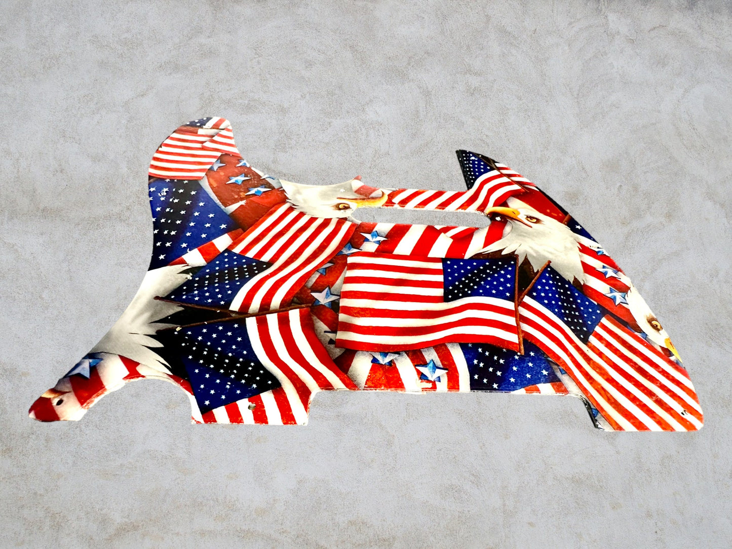 Custom Patriotic Red, White, & Blue Flag and American Bald Eagle 8 hole Fender Telecaster Electric Guitar Pickguard-Left or Right Handed