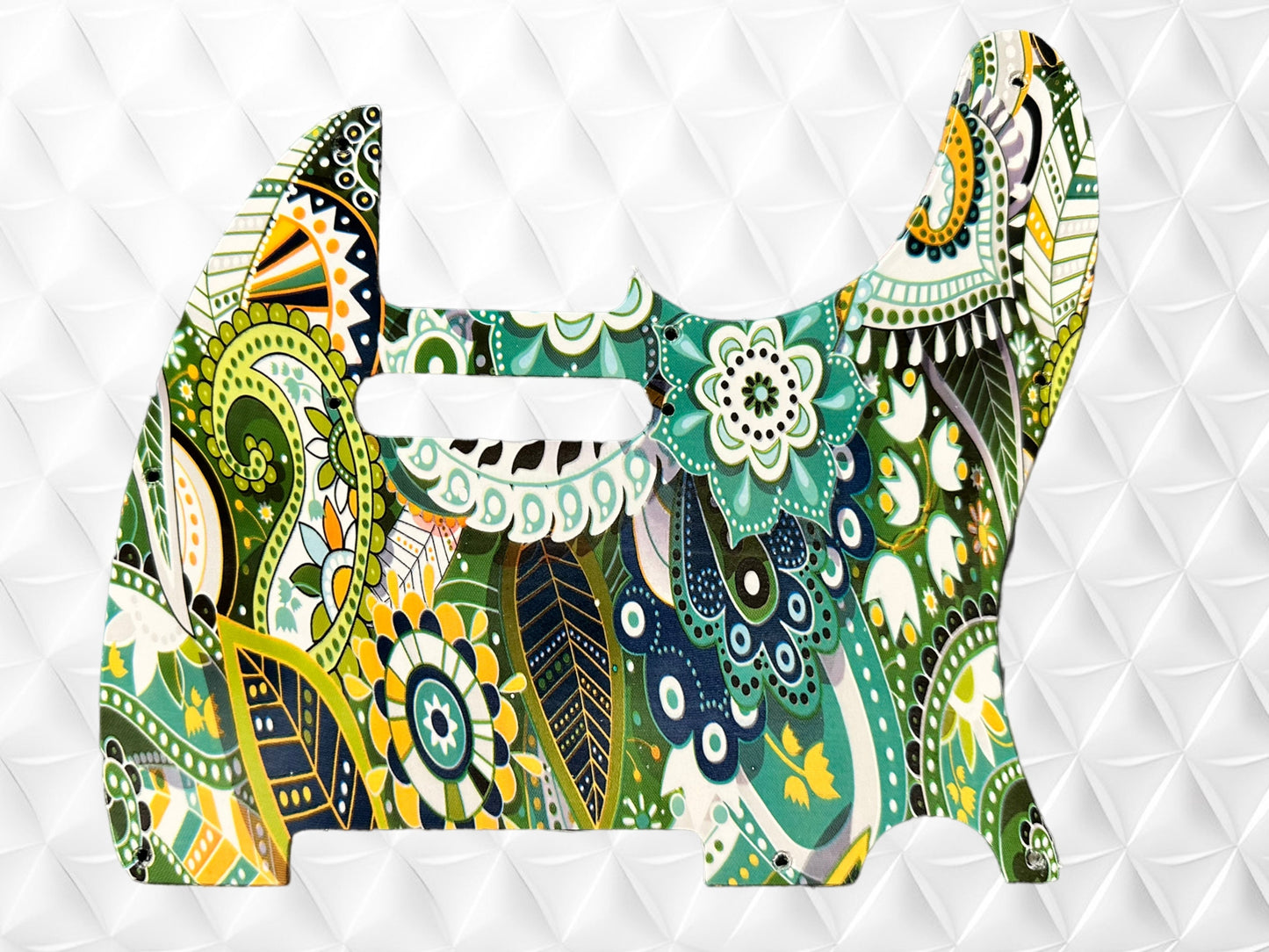 Custom blue and green paisley 8 hole Fender Telecaster Electric Guitar Pickguard