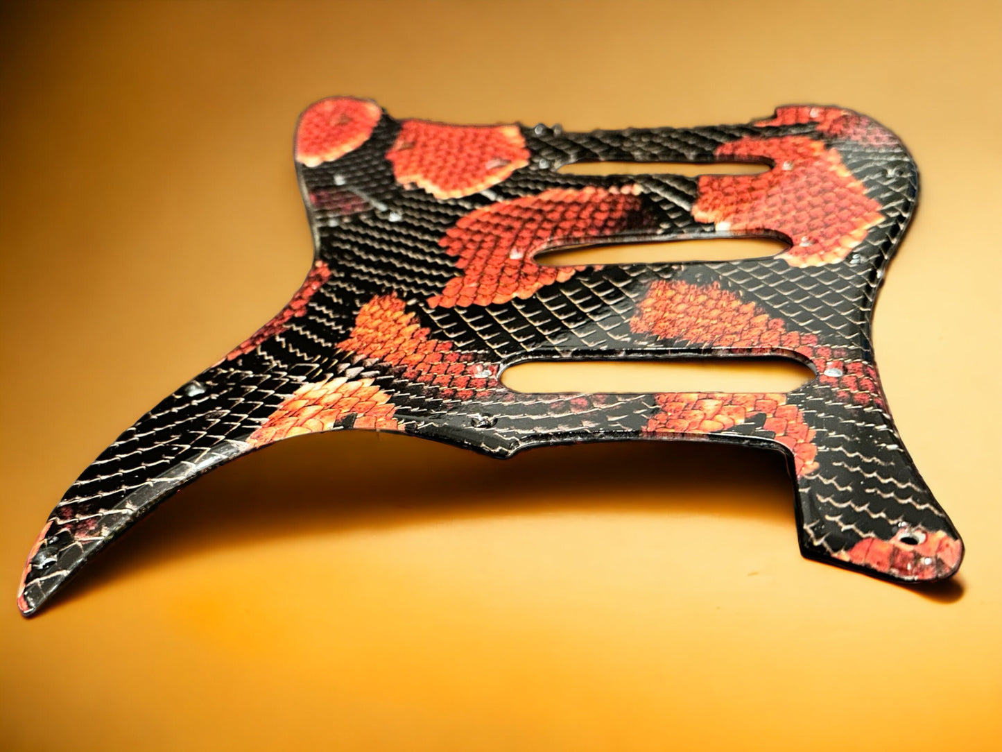 Custom Copper Snakeskin 11 Hole Stratocaster Electric Guitar Pickguard
