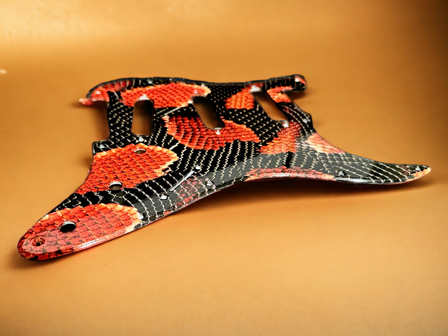 Custom Copper Snakeskin 11 Hole Stratocaster Electric Guitar Pickguard