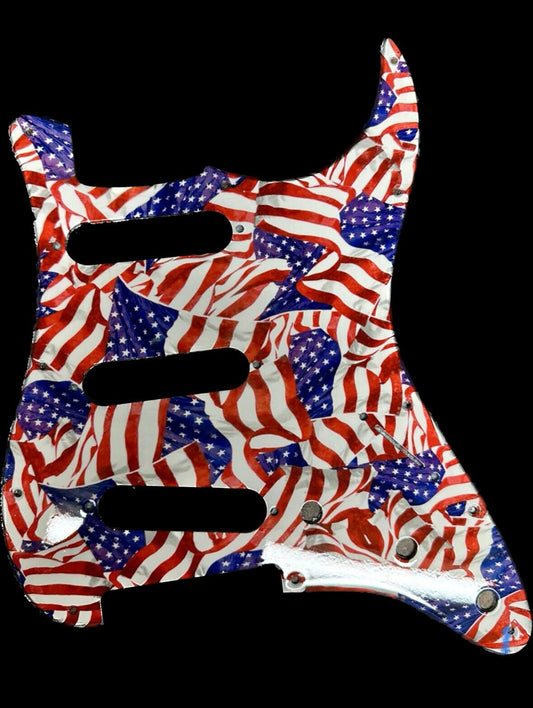 Custom American Flag Print 11 Hole Fender Stratocaster Standard Electric Guitar Pickguard